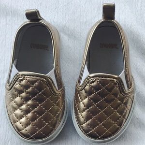 •Gymboree• Gold Girl Shoes Size 4